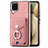 Soft Silicone Gel Leather Snap On Case Cover SD4 for Samsung Galaxy A12 5G Pink