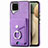 Soft Silicone Gel Leather Snap On Case Cover SD4 for Samsung Galaxy A12 Nacho Purple