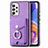 Soft Silicone Gel Leather Snap On Case Cover SD4 for Samsung Galaxy A23 4G Purple