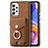 Soft Silicone Gel Leather Snap On Case Cover SD4 for Samsung Galaxy A23 5G Brown