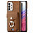 Soft Silicone Gel Leather Snap On Case Cover SD4 for Samsung Galaxy A53 5G Brown