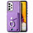 Soft Silicone Gel Leather Snap On Case Cover SD4 for Samsung Galaxy A72 4G Purple