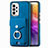 Soft Silicone Gel Leather Snap On Case Cover SD4 for Samsung Galaxy A73 5G Blue