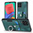 Soft Silicone Gel Leather Snap On Case Cover SD4 for Samsung Galaxy M33 5G Green