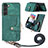 Soft Silicone Gel Leather Snap On Case Cover SD4 for Samsung Galaxy S22 5G Green