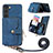 Soft Silicone Gel Leather Snap On Case Cover SD4 for Samsung Galaxy S24 5G Blue