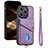 Soft Silicone Gel Leather Snap On Case Cover SD5 for Apple iPhone 13 Pro Max Clove Purple