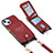 Soft Silicone Gel Leather Snap On Case Cover SD5 for Apple iPhone 14 Plus Red