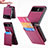 Soft Silicone Gel Leather Snap On Case Cover SD5 for Motorola Moto Razr 40 5G Clove Purple