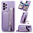 Soft Silicone Gel Leather Snap On Case Cover SD5 for Samsung Galaxy A23 5G Purple