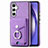 Soft Silicone Gel Leather Snap On Case Cover SD5 for Samsung Galaxy A54 5G Clove Purple