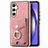 Soft Silicone Gel Leather Snap On Case Cover SD5 for Samsung Galaxy A54 5G Pink