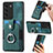 Soft Silicone Gel Leather Snap On Case Cover SD5 for Samsung Galaxy S21 FE 5G Green