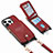 Soft Silicone Gel Leather Snap On Case Cover SD6 for Apple iPhone 14 Pro Red