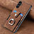 Soft Silicone Gel Leather Snap On Case Cover SD6 for Samsung Galaxy A34 5G Brown