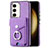 Soft Silicone Gel Leather Snap On Case Cover SD7 for Samsung Galaxy S22 Plus 5G Clove Purple