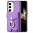 Soft Silicone Gel Leather Snap On Case Cover SD7 for Samsung Galaxy S24 5G Clove Purple