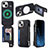 Soft Silicone Gel Leather Snap On Case Cover SD8 for Apple iPhone 15 Black