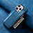 Soft Silicone Gel Leather Snap On Case Cover SD8 for Apple iPhone 16 Pro Blue