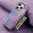 Soft Silicone Gel Leather Snap On Case Cover SD8 for Apple iPhone 16 Pro Clove Purple