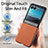 Soft Silicone Gel Leather Snap On Case Cover SD8 for Motorola Moto Razr 40 Ultra 5G