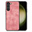 Soft Silicone Gel Leather Snap On Case Cover SD8 for Samsung Galaxy S22 Plus 5G Clove Purple