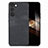 Soft Silicone Gel Leather Snap On Case Cover SD8 for Samsung Galaxy S24 5G Black