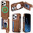 Soft Silicone Gel Leather Snap On Case Cover SD9 for Apple iPhone 13 Pro Max Brown