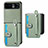 Soft Silicone Gel Leather Snap On Case Cover SD9 for Motorola Moto Razr 40 5G Green