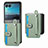 Soft Silicone Gel Leather Snap On Case Cover SD9 for Motorola Moto Razr 40 Ultra 5G Green