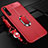 Soft Silicone Gel Leather Snap On Case Cover with Magnetic Finger Ring Stand A01 for Huawei Honor Magic 2 Red