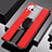 Soft Silicone Gel Leather Snap On Case Cover with Magnetic Finger Ring Stand for Huawei Nova 6 SE Red