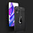 Soft Silicone Gel Leather Snap On Case Cover with Magnetic Finger Ring Stand for Huawei P Smart Z (2019)