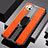 Soft Silicone Gel Leather Snap On Case Cover with Magnetic Finger Ring Stand for Huawei P40 Lite Orange