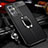 Soft Silicone Gel Leather Snap On Case Cover with Magnetic Finger Ring Stand for OnePlus 9 Pro 5G