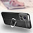 Soft Silicone Gel Leather Snap On Case Cover with Magnetic Finger Ring Stand for OnePlus Ace 5G