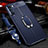Soft Silicone Gel Leather Snap On Case Cover with Magnetic Finger Ring Stand for Oppo K9 Pro 5G Blue