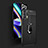 Soft Silicone Gel Leather Snap On Case Cover with Magnetic Finger Ring Stand for Realme GT Neo 2T 5G