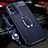 Soft Silicone Gel Leather Snap On Case Cover with Magnetic Finger Ring Stand for Realme V13 5G