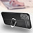 Soft Silicone Gel Leather Snap On Case Cover with Magnetic Finger Ring Stand for Realme V25 5G