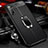 Soft Silicone Gel Leather Snap On Case Cover with Magnetic Finger Ring Stand for Realme X2