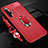 Soft Silicone Gel Leather Snap On Case Cover with Magnetic Finger Ring Stand for Realme X50t 5G