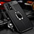 Soft Silicone Gel Leather Snap On Case Cover with Magnetic Finger Ring Stand for Samsung Galaxy A52 4G