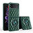 Soft Silicone Gel Leather Snap On Case Cover with Magnetic Finger Ring Stand for Samsung Galaxy Z Flip3 5G