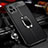 Soft Silicone Gel Leather Snap On Case Cover with Magnetic Finger Ring Stand for Vivo V20 Pro 5G