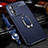 Soft Silicone Gel Leather Snap On Case Cover with Magnetic Finger Ring Stand for Vivo V25 Pro 5G