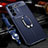 Soft Silicone Gel Leather Snap On Case Cover with Magnetic Finger Ring Stand for Vivo V27 Pro 5G