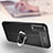 Soft Silicone Gel Leather Snap On Case Cover with Magnetic Finger Ring Stand for Vivo Y20s