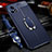 Soft Silicone Gel Leather Snap On Case Cover with Magnetic Finger Ring Stand for Vivo Y31s 5G