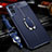 Soft Silicone Gel Leather Snap On Case Cover with Magnetic Finger Ring Stand for Vivo Y55s (2021)